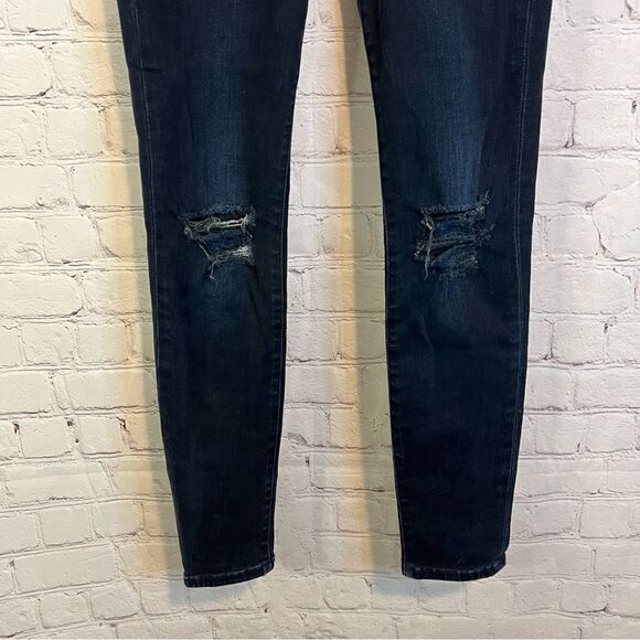 Frame Le High Skinny Dark Wash Distressed Jeans size 27 - Picture 4 of 10